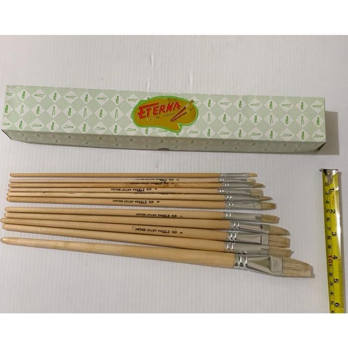 

[12Pcs] Kuas Gambar Cat Minyak Eterna No. 3 7 9 10 12