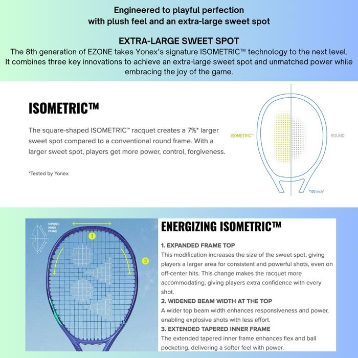 Terbaru Yonex Ezone 26 235G Blast Blue - Raket Tenis