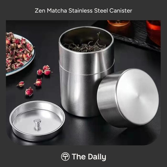 

Zen Matcha Stainless Steel Canister - Tempat Penyimpanan Bubuk Teh Matcha Container Bahan Stainless