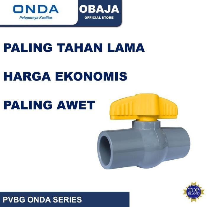 Promo Ball Valve Pvbg 1" Onda / Stop Kran Pvc Pvbg 1" Polos Onda Tbk