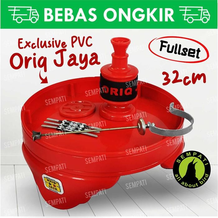 Tebok Pvc Oriq Jaya Fullset Pion Gantungan Sangkar Burung Lovebird Tbo