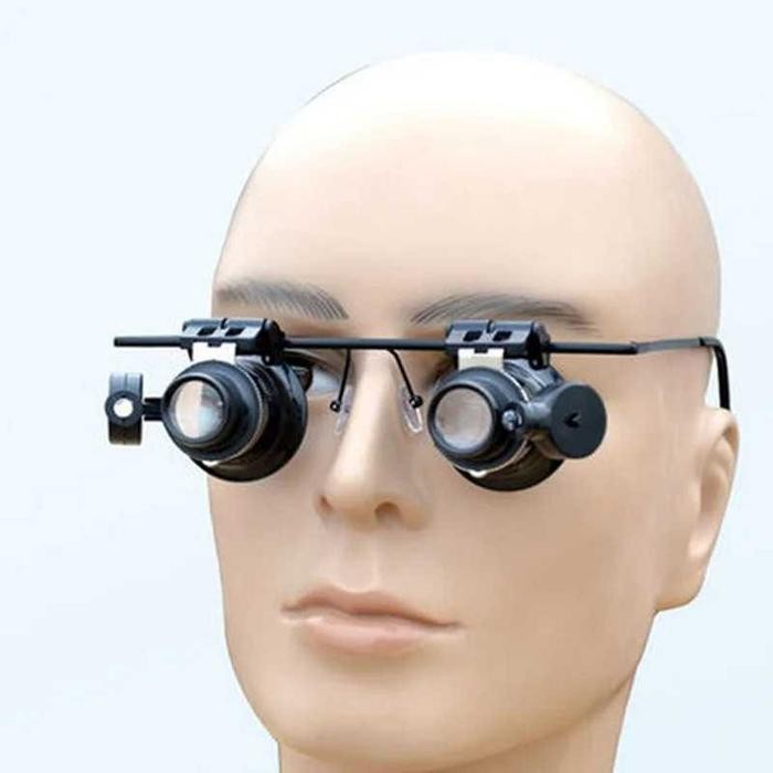 

Kacamata Pembesar Kaca Mata Lipat Service Reparasi Jam Magnifier 2 Led