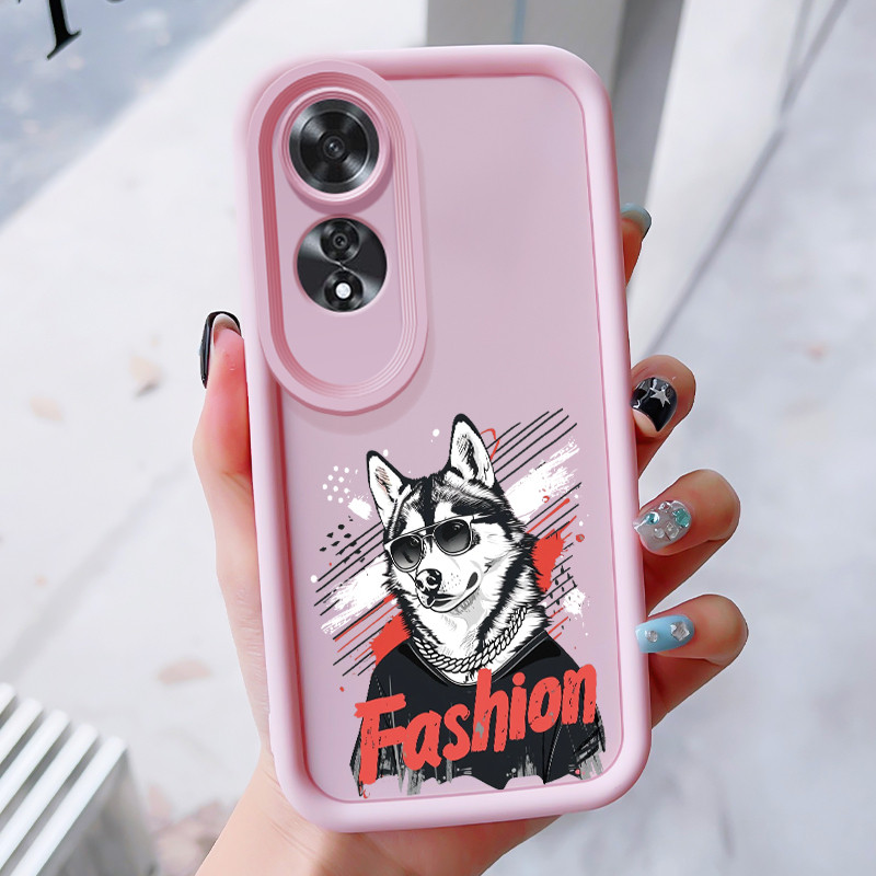 Casing Hp untuk OPPO A60 4G Case Casing HP Softcase ponsel silikon tahan Kasing Anjing yang kuat dan