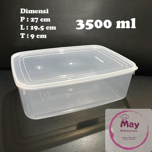 Food Box Plastik Tempat Donat 3500ml Container Wadah Kotak Penyimpanan Makan Makanan Sealware Kue