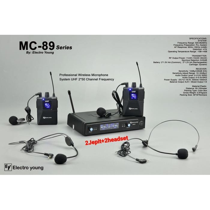 Microphone Electro Young Mc89 Jepit Headset Microphone Original Mc 89