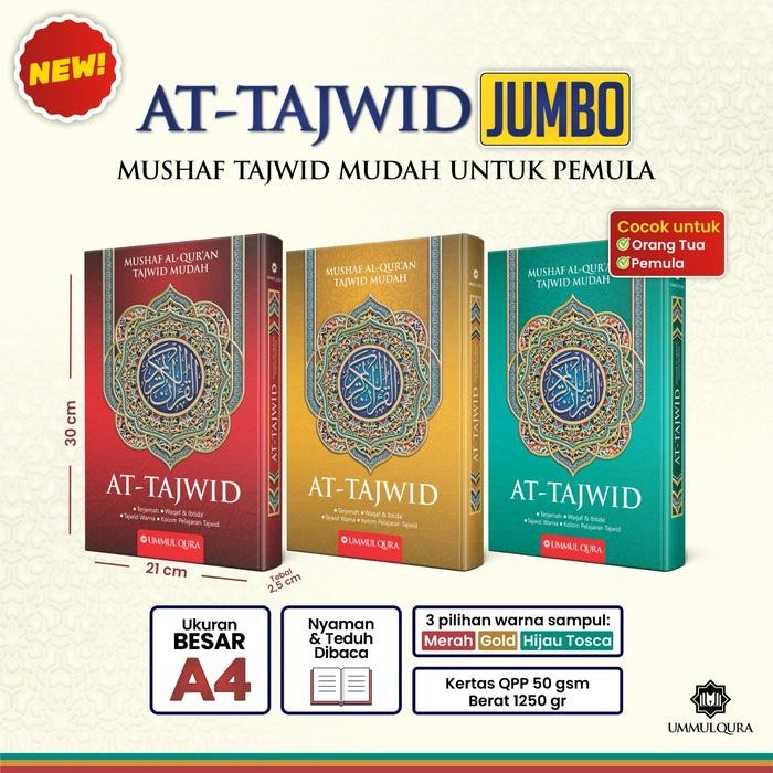 

Promo Ummul Qura - Mushaf At Tajwid Ukuran Jumbo A4 Versi 4.0 - Tajwid Warna Terjemah Quran Al Quran