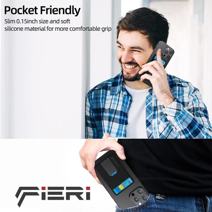 

Fieri Magnetic Wallet Stand with Card Holder Stand HP for Android Dompet Kartu Tempel Magnetik