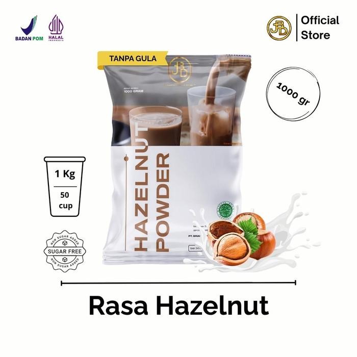 

Bubuk Minuman Premium Rasa Hazelnut 1Kg Jakarta Bubble Drink Powder Cream Coklat Susu Kacang