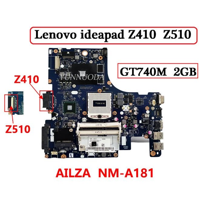 Original For Lenovo Z410 Z510 Laptop Motherboard With GT740M 2GB GPU HM86 DDR3 AILZA  NM-A181 100% T