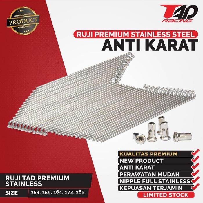 Ruji Jeruji Jari Jari Motor TAD Ride It Stainless Steel Anti Karat