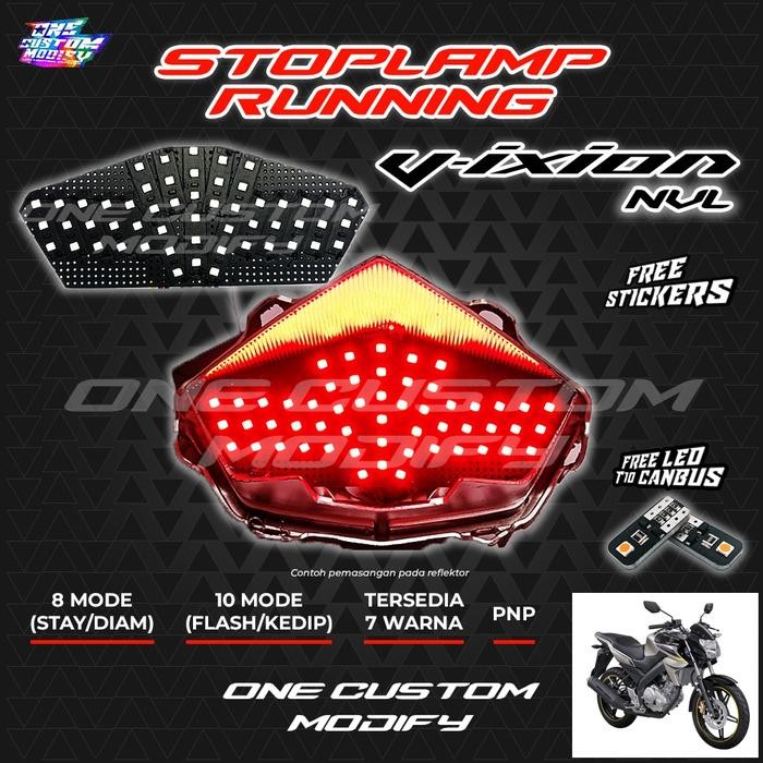 STOPLAMP RUNNING VIXION NEW NVL NVA LAMPU LED BELAKANG VARIASI MOTOR ONE CUSTOM MODIFY