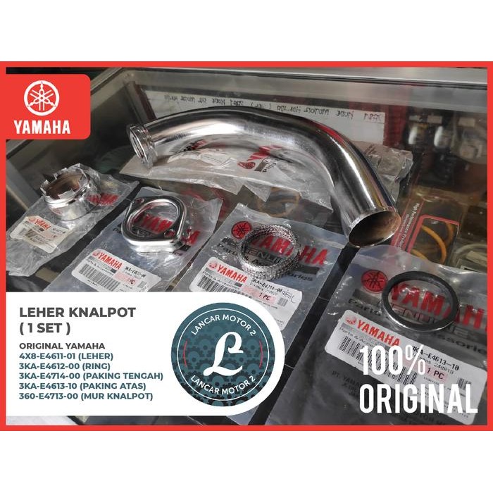 Leher Knalpot 1 SET RX KING RxKing KOMPLIT 100% ORIGINAL YAMAHA