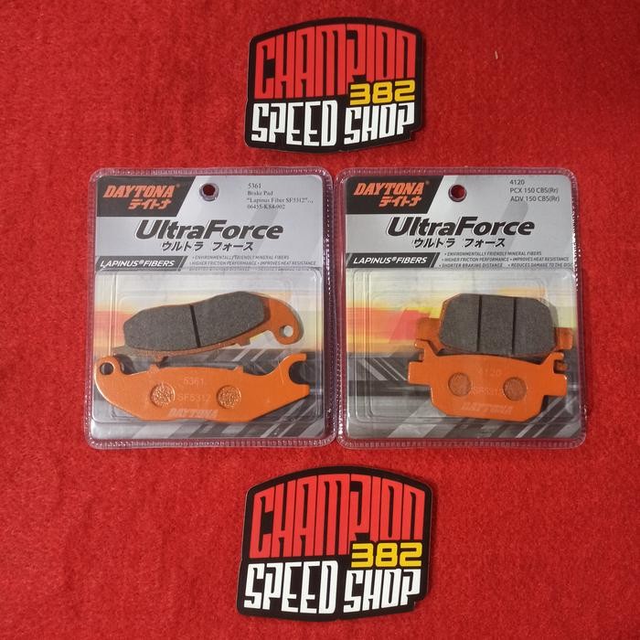 Kampas Rem Depan Belakang Daytona Lapinus Fibers ADV 150 ABS PCX 150 ABS PCX 160 ABS ADV 160 ABS