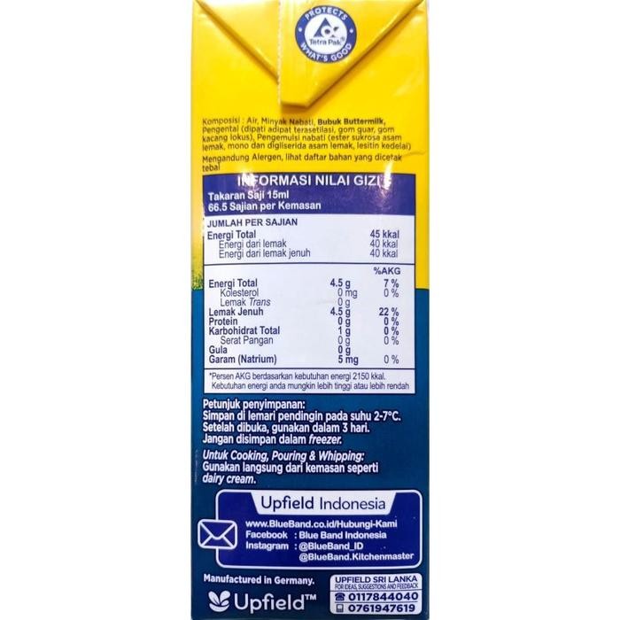 

(Expert) BLUE BAND Professional Whipping Cooking Cream Kemasan 1 Liter