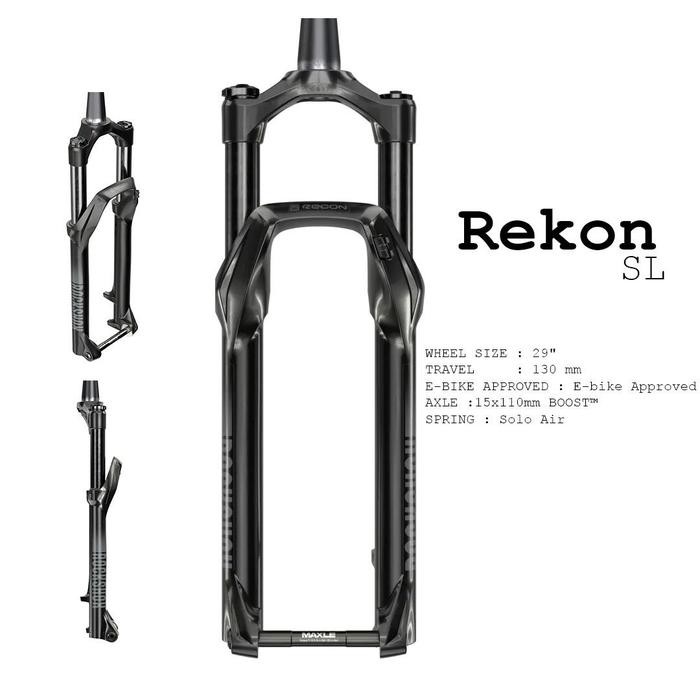 Fork Rockshox Recon SL 29 Inch Travel 130mm Boost 110x15mm Solo Air Black - 29er