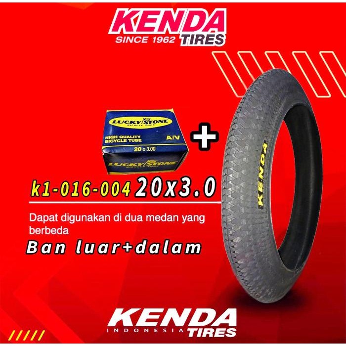 ban luar dalam BMX 20 x 3.0 jumbo kenda untuk semua sepeda BMX
