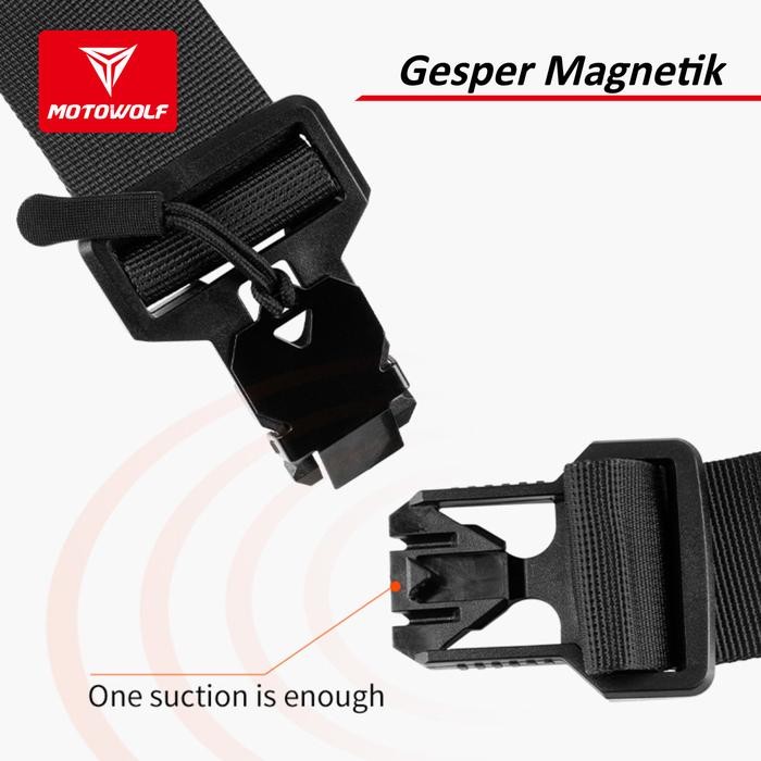 Tas Pinggang Motor Touring Motowolf Waistbag Tas Motor Waterproof