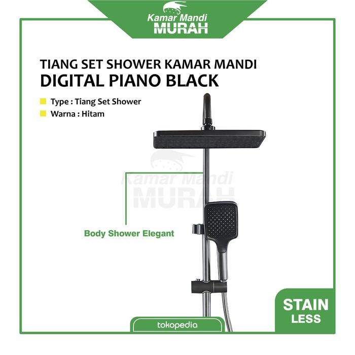 TIANG SET SHOWER HITAM/SET SHOWER/SHOWER COLOM PIANO/SHOWER TIANG SET PANAS DINGIN HITAM/SHOWER SET