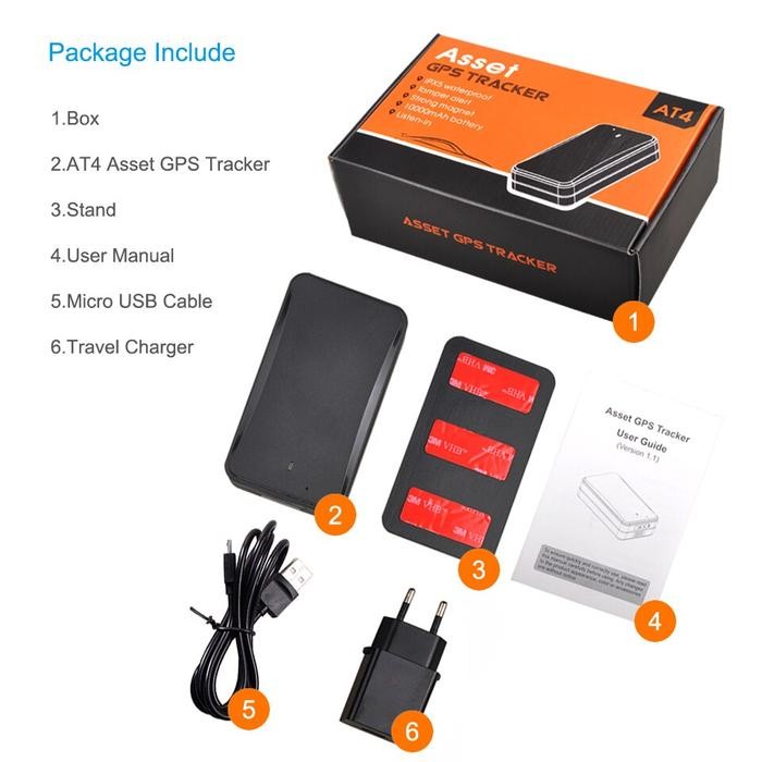 GPS Tracker Portable Concox AT4 Alat lacak GPS Portable Magnet pelacak