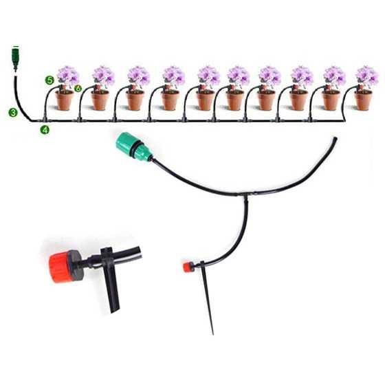 SET PAKET SELANG DRIP TETES KONEKTOR KERAN TETES PENYIRAM TANAMAN KEBUN HIDROPONIK IRIGASI