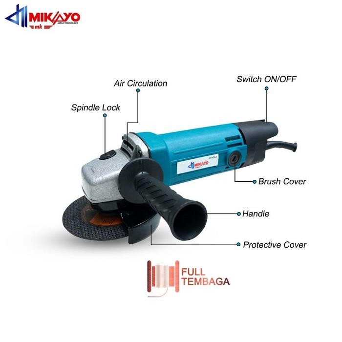 Promo Neww Mikayo Mesin Gerinda Tangan 4Inc Gerinda Low Watt Selepan Mesin Potong Keramik 4Inc