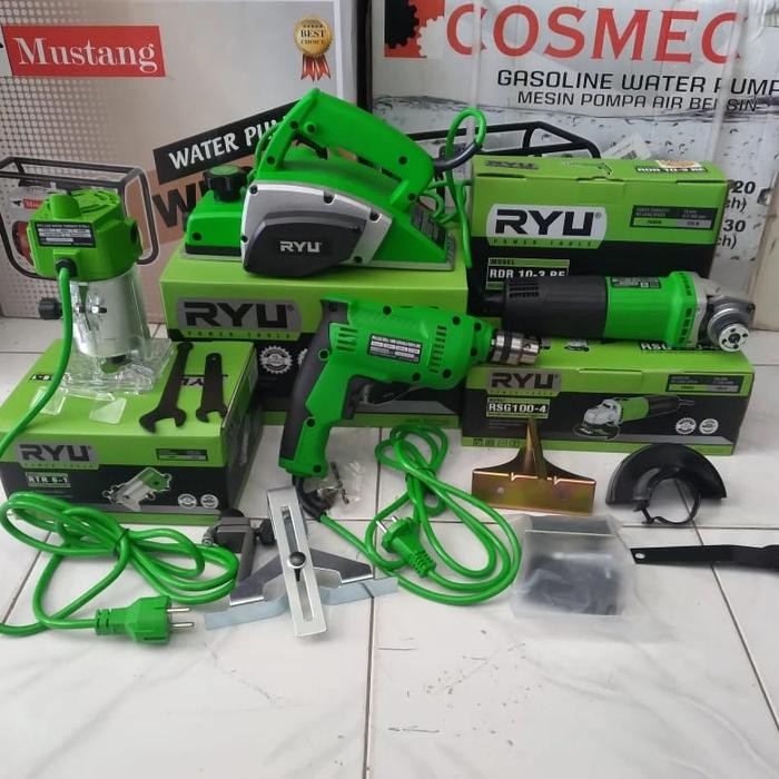 Promo Paket Pertukangan Ryu Mesin Serut+ Jigsaw Ryu+Gerindra Ryu+Profil Termurah