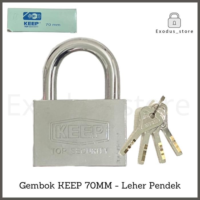 GEMBOK PAGAR RUMAH ANTI MALING ANTI KARAT KEEP 70 MM LEHER PENDEK