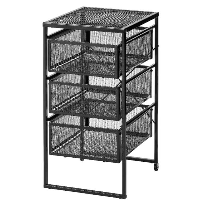 

Unit Rak Arsip Laci Dokumen Bawah Meja Kerja Troli 3 Susun Besi Model Jaring