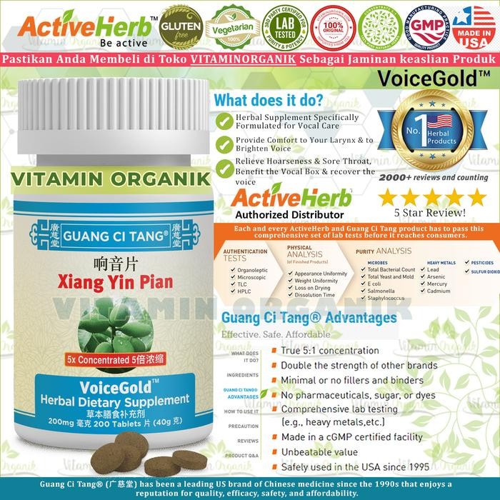 Obat Suara Hilang / Serak / Parau & Radang Tenggorokan Tcm Herbal