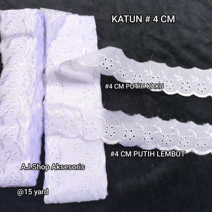 [Expert] RENDA KATUN PUTIH / RENDA KATUN LOBANG 5 LEBAR 5 CM / 3,5 CM/2 CM