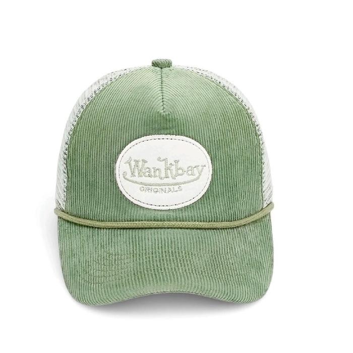 Wankbay Topi Trucker Dewasa Suede Kombinasi Jaring Green Lily