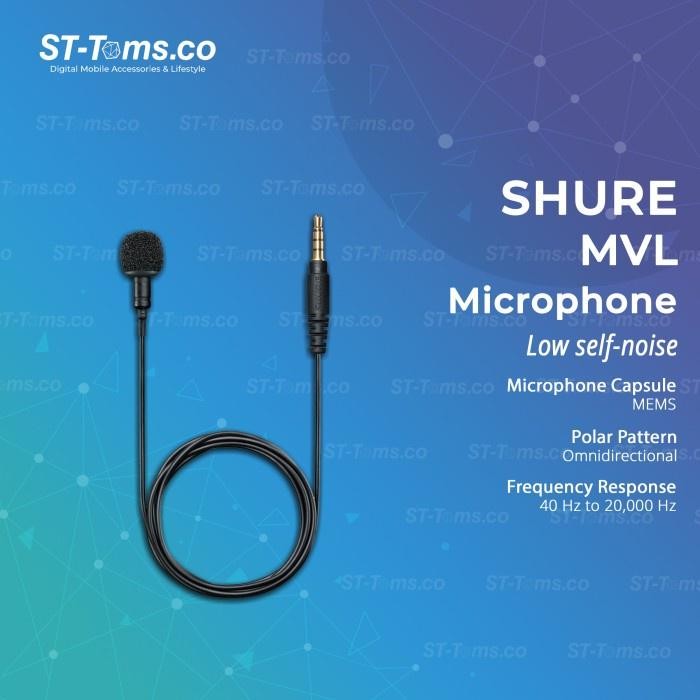 Shure MVL Lavalier Microphone Omnidirectional Condenser Microphone