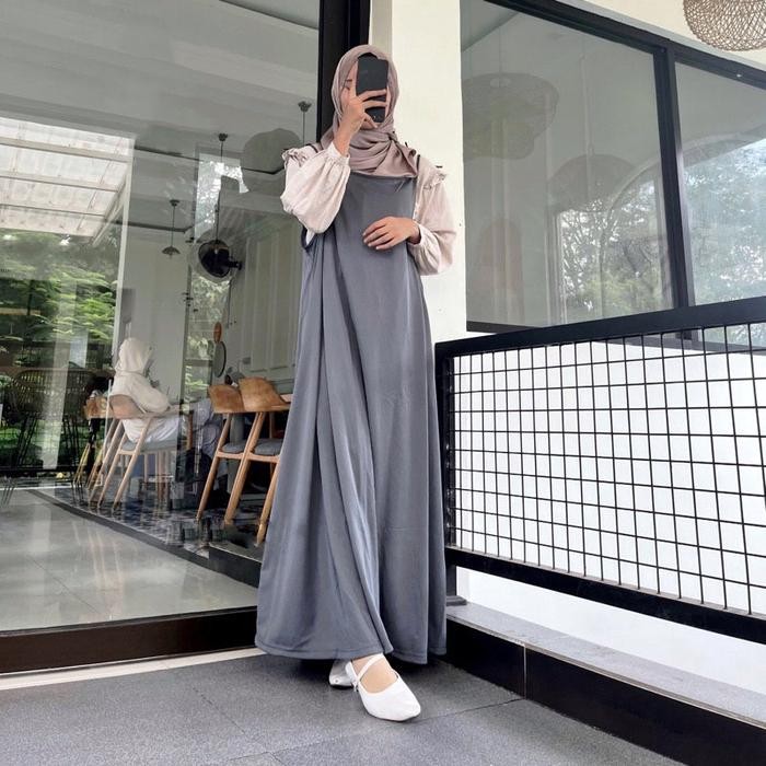 JISOO OVERALL OUTER DRESS POLOS KOREAN MAYUNG MUSLIM JUMBO XL XXL XXXL