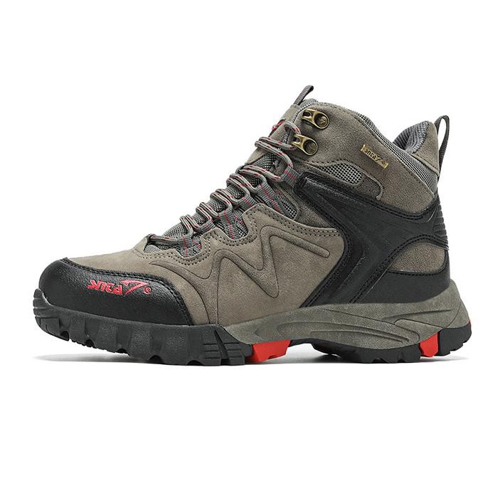 SEPATU GUNUNG HIKING PRIA SNTA 496 GREY RED ORIGINAL SEMI WATERPROOF