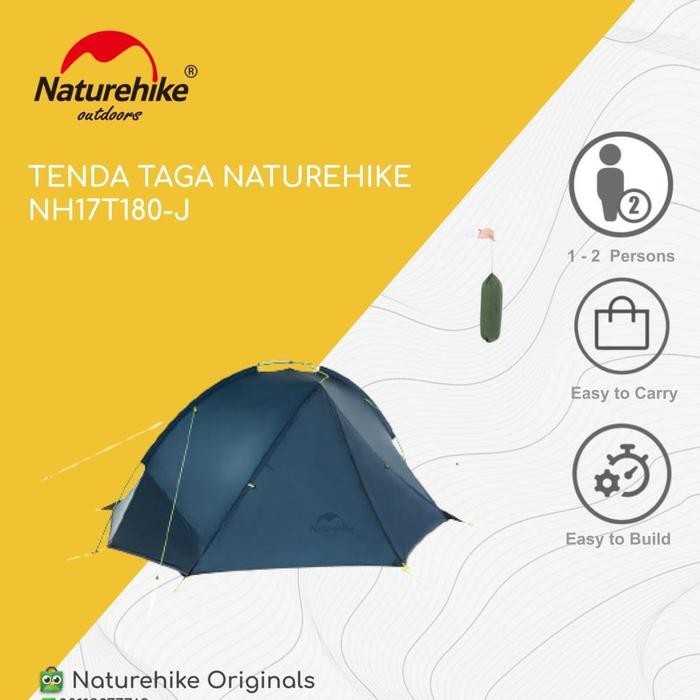 Tenda Taga 2P / 2 Orang Ultralight Camping Naturehike Nh17T180-J