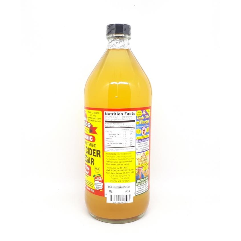 

Bragg Apple Cider Vinegar ( Cuka Apel) 32 Oz 946 Ml