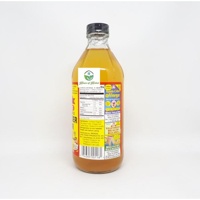 

Bragg Apple Cider Vinegar ( Cuka Apel) 16 Oz 473 Ml
