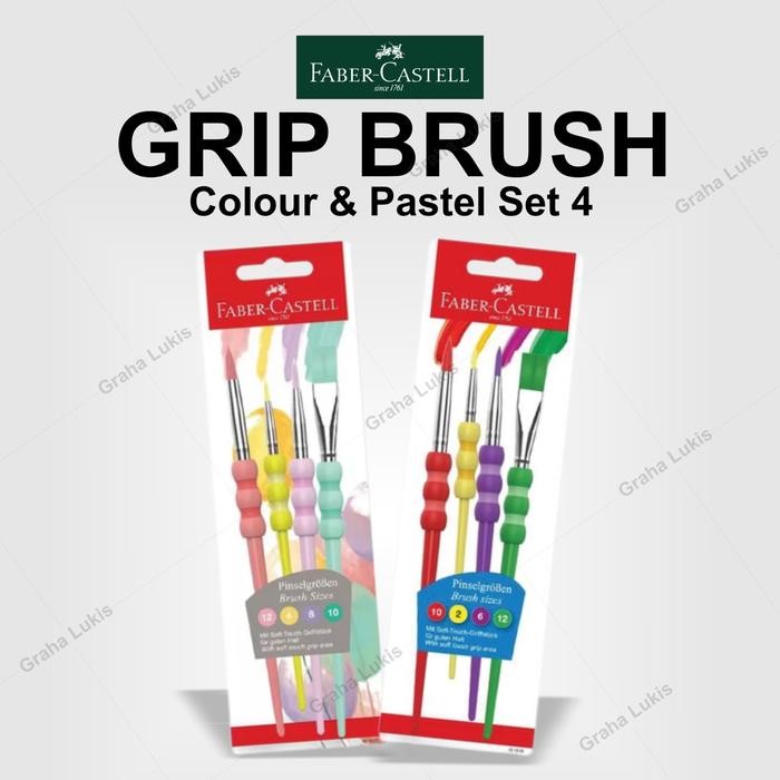 

faber-castell grip brush colour / pastel set 4 kode 346