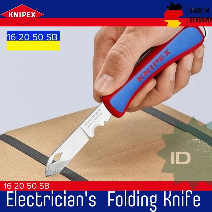 

16 20 50 KNIPEX PISAU CUTTER FOLDING KNIFE FOR ELECTRICIANS KODE 190