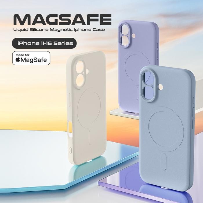 Iphone Liquid Silicone Magsafe with Camera Protector for Iphone 15 Pro Max PLUS