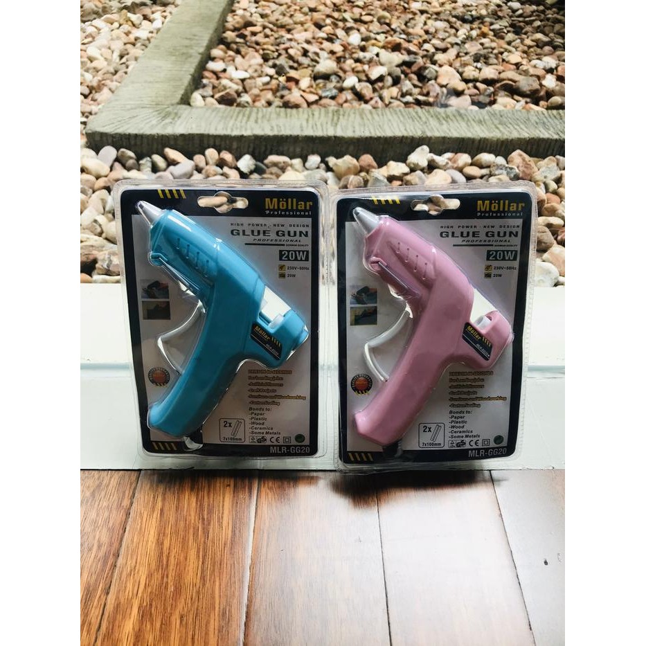 Mollar MLR-GG20 Alat Lem Tembak 20 Watt Biru - Glue Gun Serbaguna