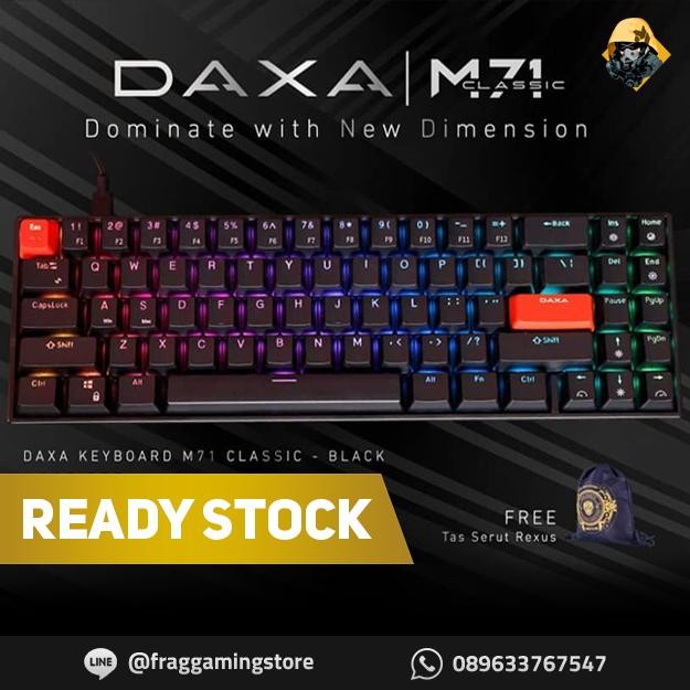 (Expert) Rexus Daxa M71 / M 71 Classic Black Mechanical Gaming Keyboard