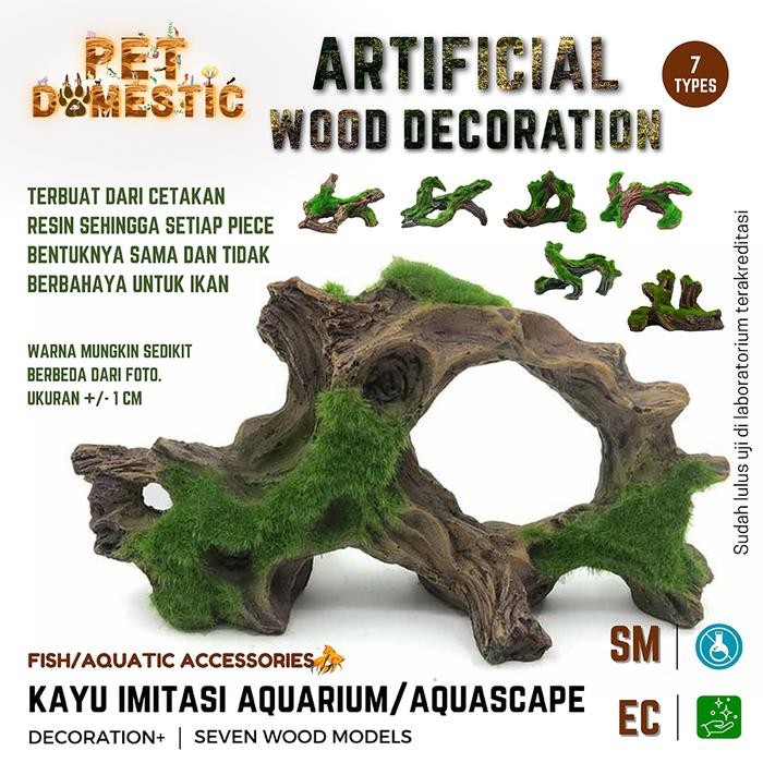 HIASAN AQUARIUM RESIN KAYU / DEKORASI AQUARIUM KAYU POHON