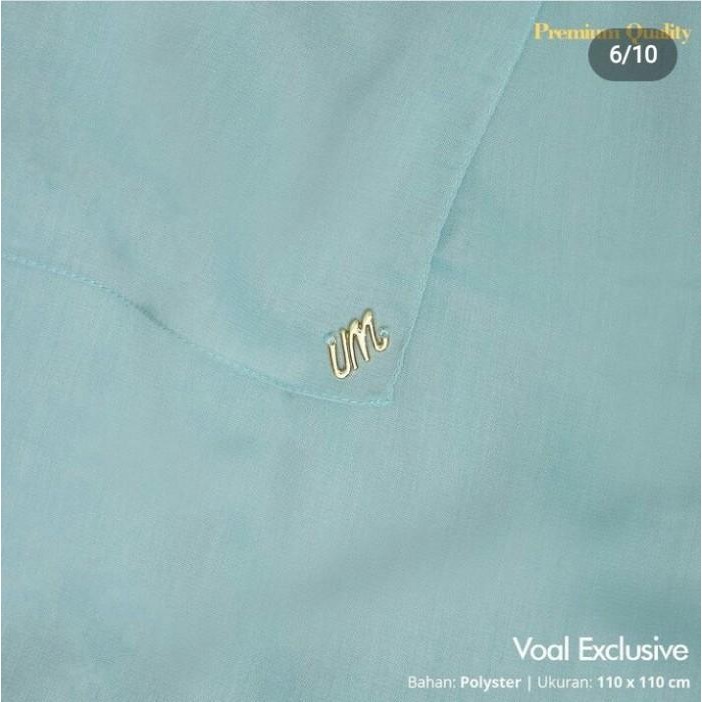 (Expert) Hijab Jilbab Kerudung Segiempat Voal Umama Exclusive Logo Gold