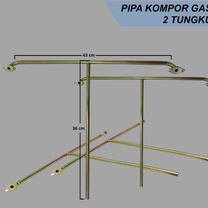 PIPA INLET 2TUNGKU/KOMPOR GAS 2 TUNGKU RRT CINA