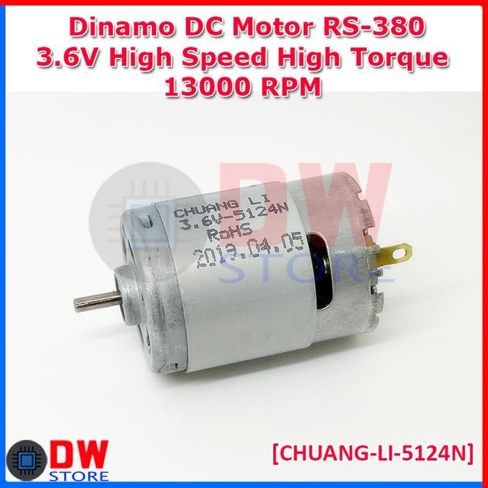 TERLARIS.. Dinamo DC Motor RS380 RS 380 DC 3V 5V 6V 9V 12V 15V High Speed Torque