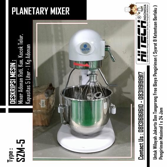 Planetary Mixer 5 Liter SZM-5 Dough Mixer 5L Mixer Roti 5 L B-5