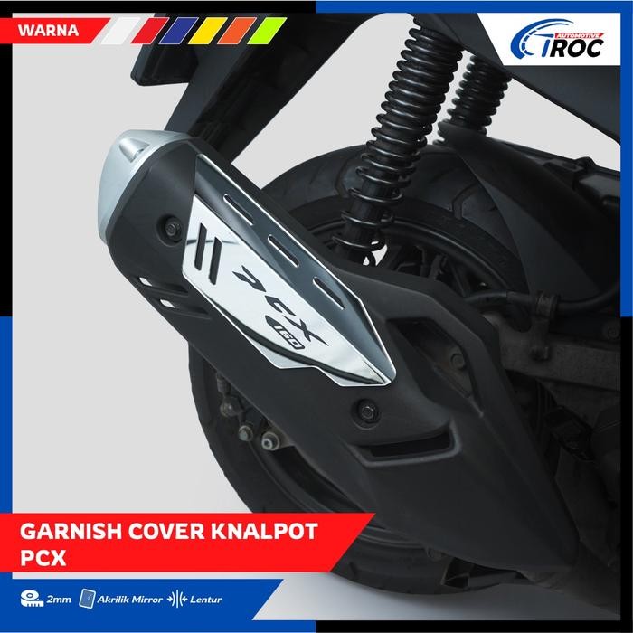 (Expert) COVER GARNISH KNALPOT PCX 160 AKSESORIS PCX 160 TUTUP KNALPOT YAMAHA PCX NEW MUFFLER HONDA