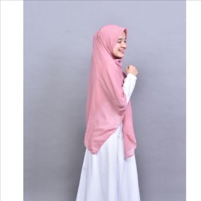 Terbaru Bella Square Jumbo Syari 140 x 140 cm Hijab Segi Empat Syar'i Kerudung