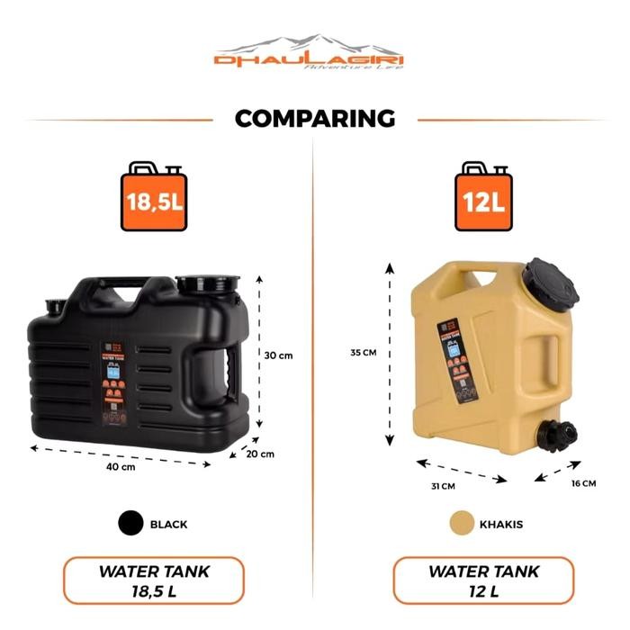 Terbaru.. Dhaulagiri Portable Water Tank 12 Liter / Dirigen Air / Penampungan Air - Jerigen Air -